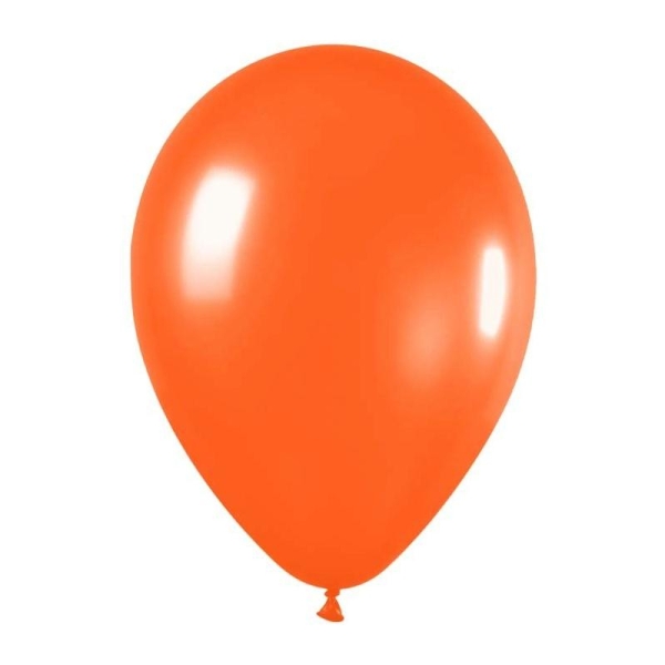 100 Ballons de baudruche standard mandarine metal 29 cm Ø - Photo n°1