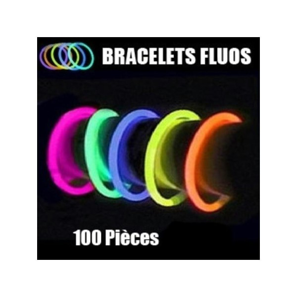 100 Bracelets lumineux multicolores chimioluminescents - Photo n°1