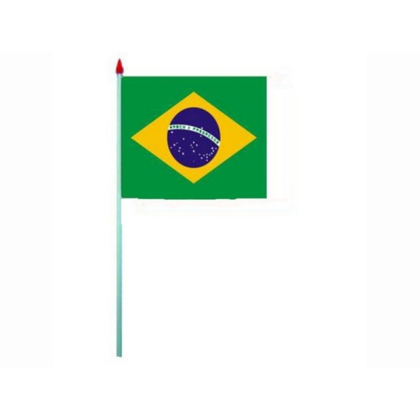 10 Drapeaux de table Brésil brésilien 15 cm x 9.5 cm sans socle - Photo n°1