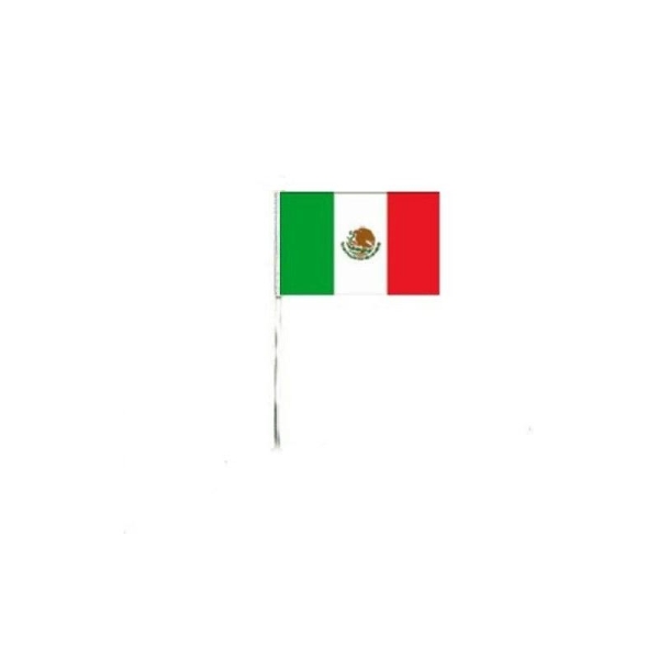 Drapeaux de table mexique mexicain 15 cm par 6 avec socles - Photo n°1
