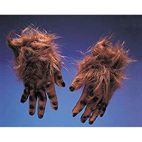 Mains de monstre mains poilues marron singe - Photo n°1