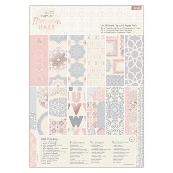 Kit complet scrapbooking Papermania - Collection capsule Moroccan Haze - 48 pcs - Photo n°1