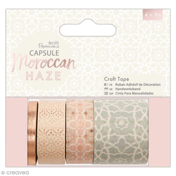 Assortiment Craft Tape Papermania - Collection capsule Moroccan Haze - 4 pcs x 5 m - Photo n°1