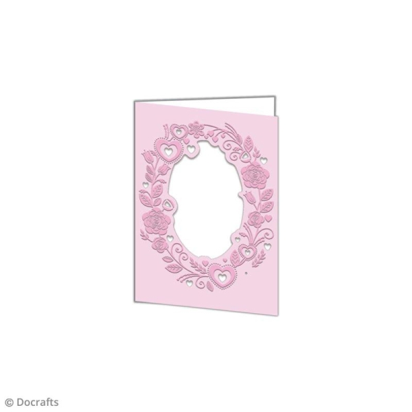 Matrice de coupe et d'embossage - Cadre bordures de roses - 10 x 14,5 cm - 1 pce - Photo n°2