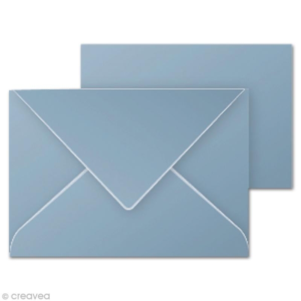 Set mini carte et enveloppe 70 x 95 Bleu lavande x 5 - Photo n°1