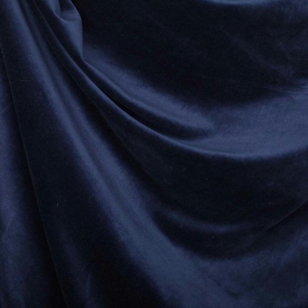 Tissu nicki velours - Bleu nuit - Photo n°1