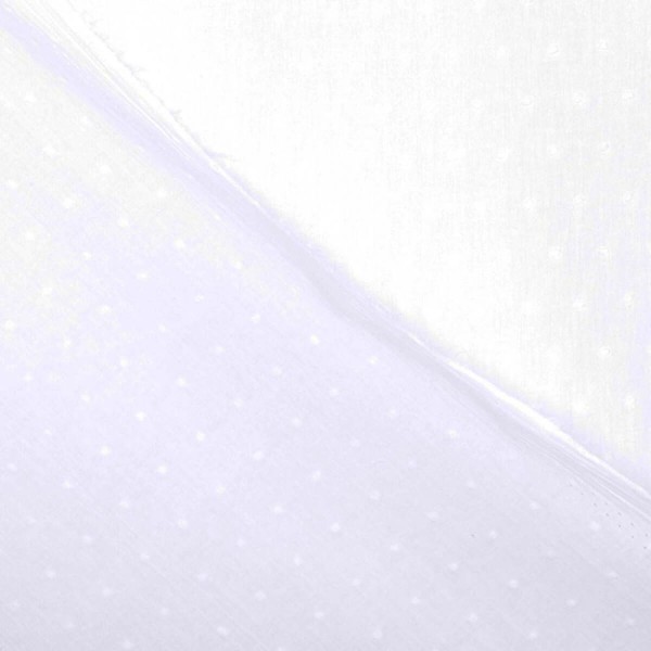 Tissu coton plumetis uni - Blanc - Photo n°2