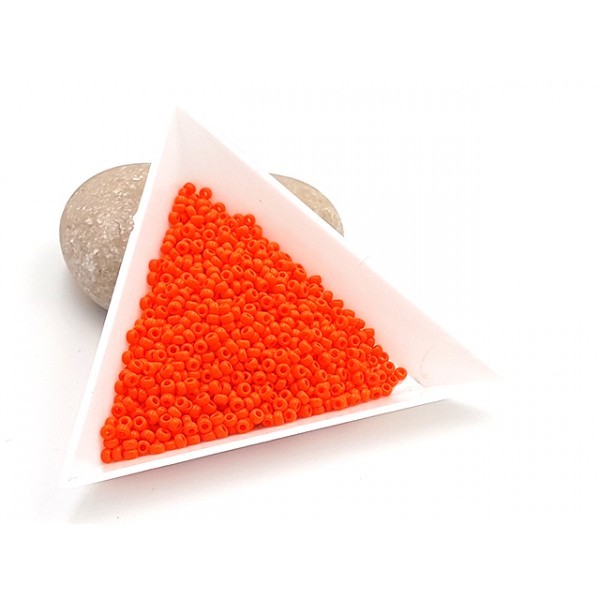 5 Grammes De Perles Miyuki Rocailles 11/0 Opaque Orange 0406 - Photo n°1