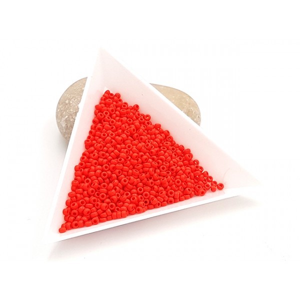 5 Grammes De Perles Miyuki Rocailles 11/0 Opaque Red 0407 - Photo n°1