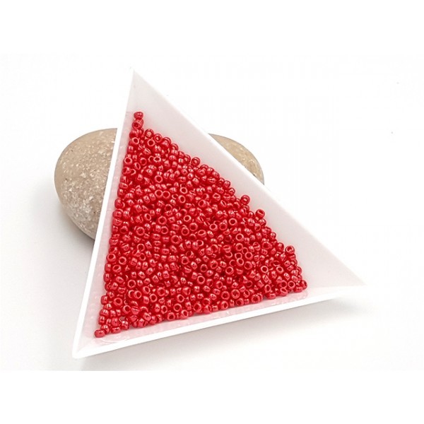 5 Grammes De Perles Miyuki Rocailles 11/0 Red Opaque Luster 0426 - Photo n°1