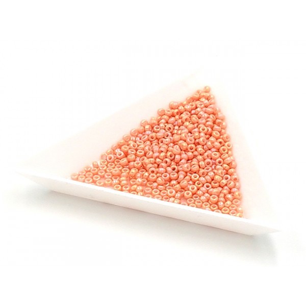 5 Grammes De Perles Miyuki Rocailles 11/0 Opaque Salmon Luster 0596 - Photo n°1
