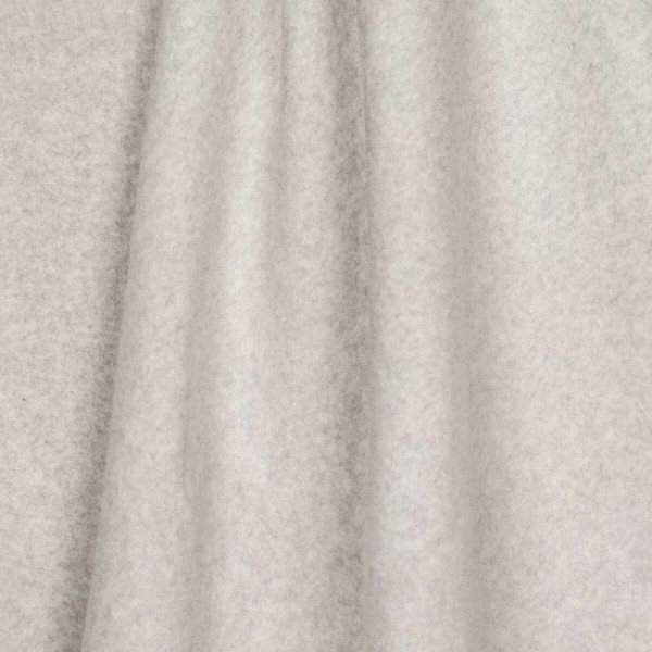 Tissu polaire uni ultra doux 100% coton biologique - Gris clair - Photo n°1