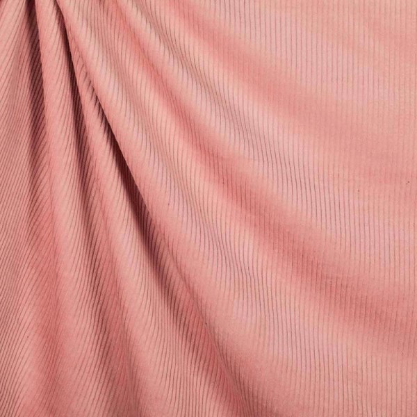 Tissu velours grosses côtes - Rose - Oeko-Tex® - Photo n°1
