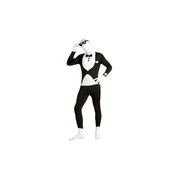 Déguisement Tuxedo 2nd Skin Suit Noir et Blanc Adulte_Taille M - Photo n°1