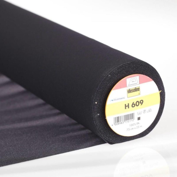 H609 Entoilage noir thermocollant pour tissu à mailles - Vlieseline® - Photo n°1