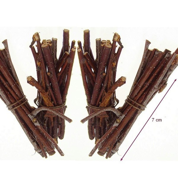 Lot de 4 petits fagots Brindilles en Bouleau Naturel, longueur 7 cm, décoration naturelle - Photo n°1