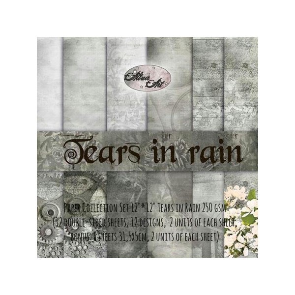 18 papiers 30 x 30 cm ALTAIR ART TEARS IN RAIN - Photo n°1