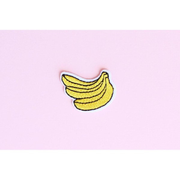 Patch Banane, Écusson, Patch brodé, patch vêtement, Patch fruit - Photo n°1