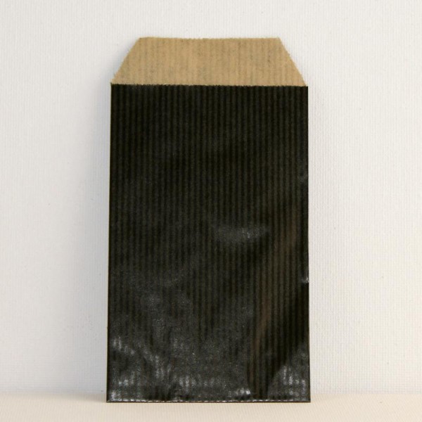 Lot de 50 pochettes cadeau kraft noir 7 x 13,5 cm - Photo n°1
