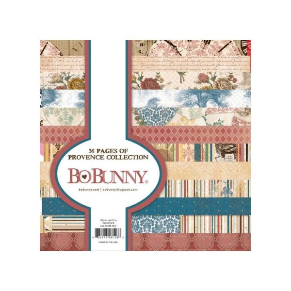 Papier Scrapbooking - Provence - Bo Bunny - 15 x 15 cm - Photo n°1
