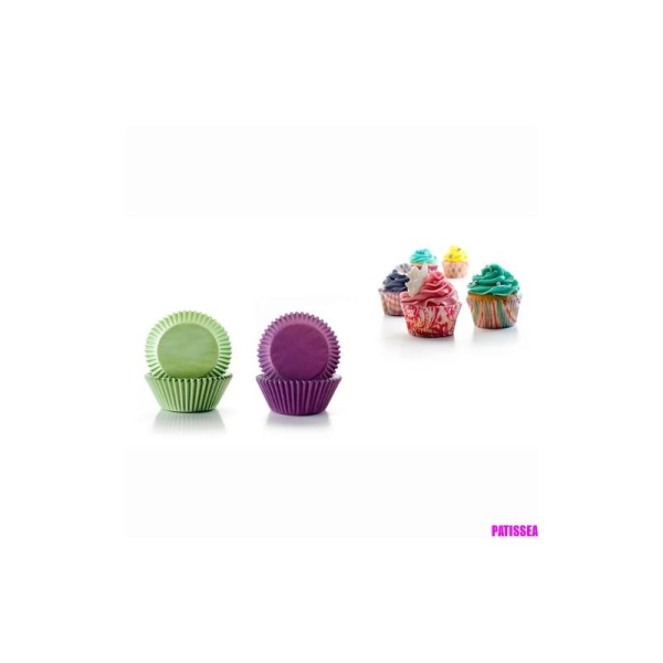 Caissettes vertes et violettes x100 - Photo n°2