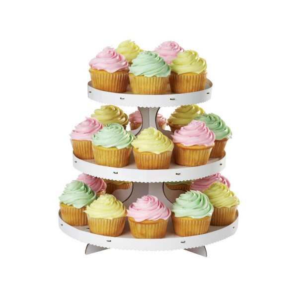 Grand présentoir à cupcakes carton blanc - Wilton - Photo n°2
