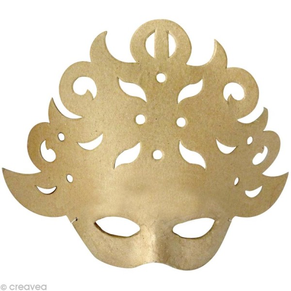 Masque en papier mâché Baroque 26,5 X 21 cm - Photo n°1