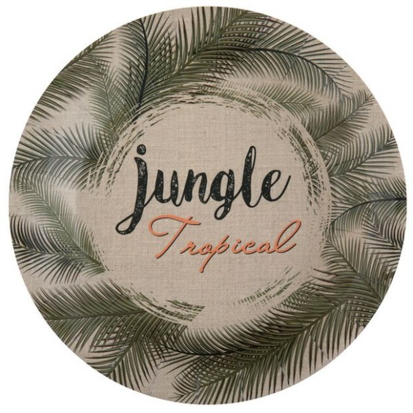 10 Assiettes en carton Jungle Tropicale - Photo n°1