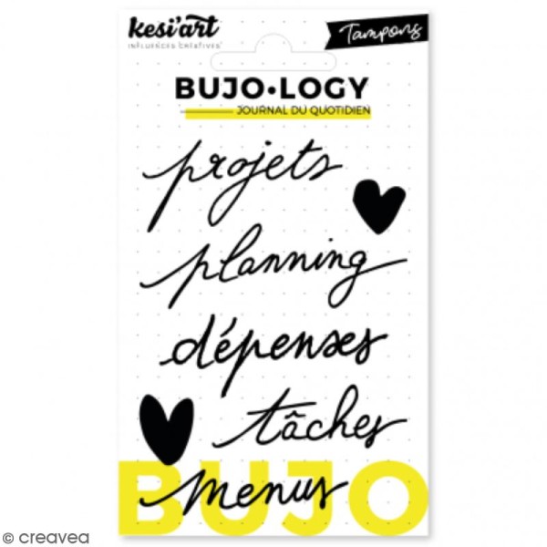 Tampon transparent pour bullet journal - Bujo Logy - Projets - 7 pcs - Photo n°1