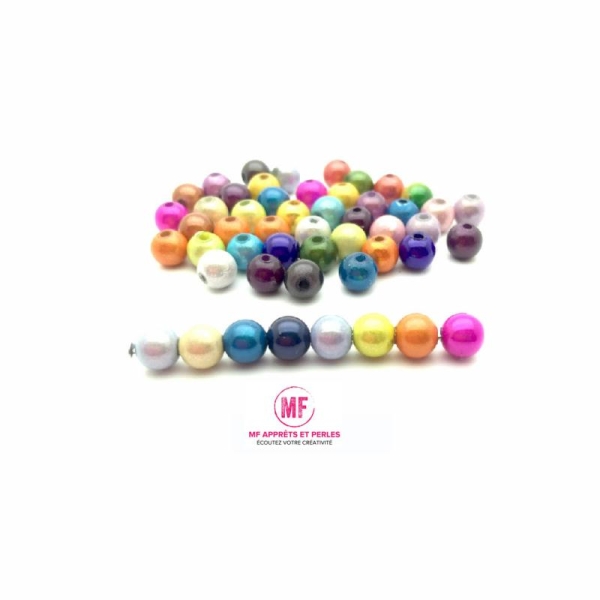 Perle magique acrylique 6mm multicolore - par 100 - Photo n°1