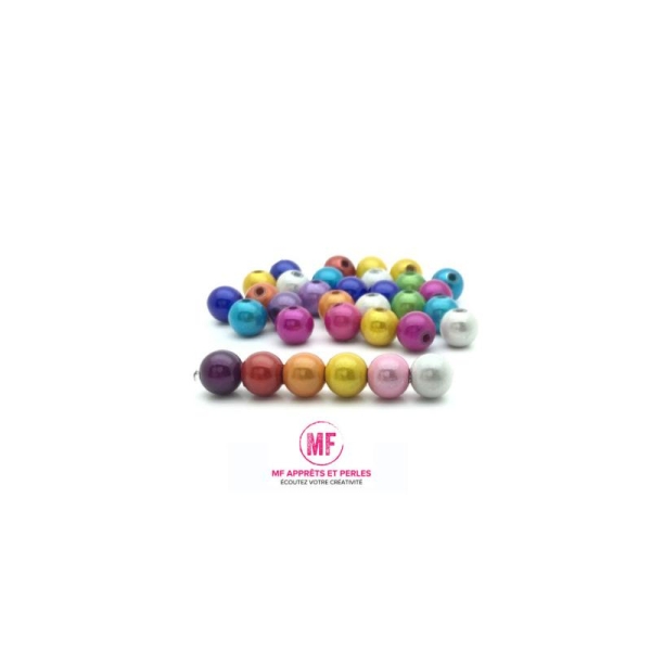 Perle magique acrylique 8mm multicolore - par 50 - Photo n°1