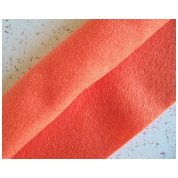Feutrine écologique orange 30x22 cm lavable, souple, recyclé - Photo n°1