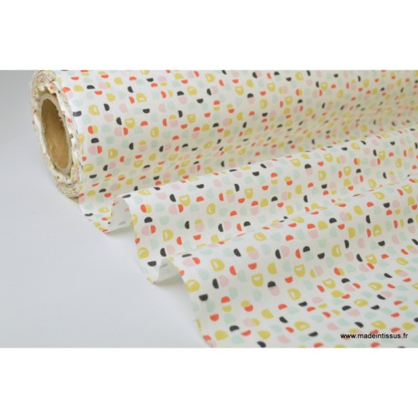 Tissu coton imprimé graphique Toco  x1m - Photo n°2