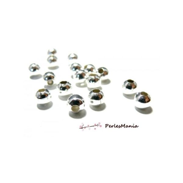 PAX environ 50 perles intercalaires 8mm metal couleur ARGENT Platine Ref 73 - Photo n°1
