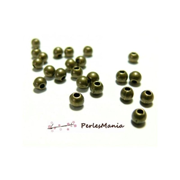 PAX environ 50 perles intercalaires 8mm metal couleur BRONZE Ref 74 - Photo n°1