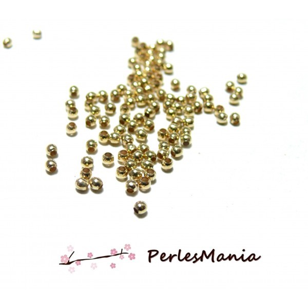 PAX environ 500 perles intercalaires 2mm metal couleur OR CLAIR Ref 133 - Photo n°1
