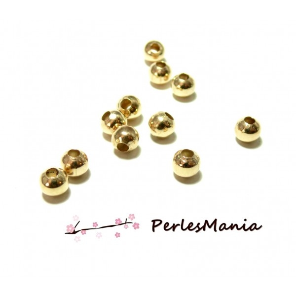 PAX 500 perles intercalaires passants 2.4mm OR CLAIR - Photo n°1