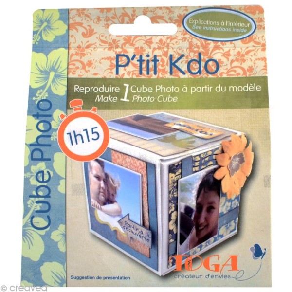 Kit scrapbooking P'tit Kdo cube photo Evasion - Photo n°1