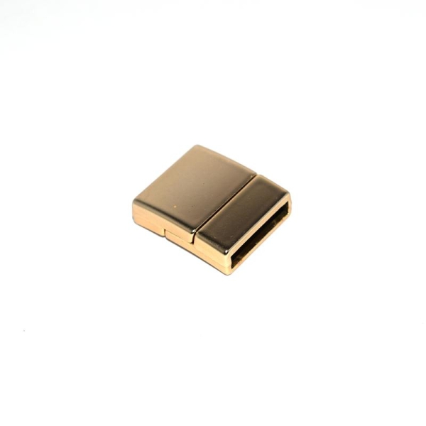 Fermoir magnétique 17x20 mm trou 15 mm light gold - Photo n°1