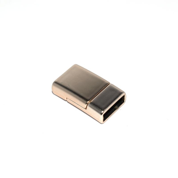 Fermoir magnétique 22x13 mm trou 10 mm light gold mat - Photo n°1