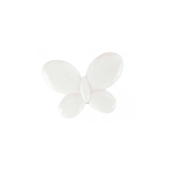 Perles Papillon Couleurs Festives 3 cm Les 12 COULEUR:Blanc - Photo n°1