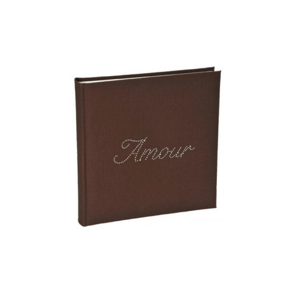 Livre d'or Amour strass chocolat - Photo n°1