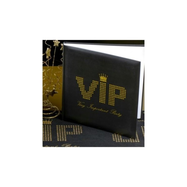 Livre d'or VIP noir or pailleté - Photo n°1