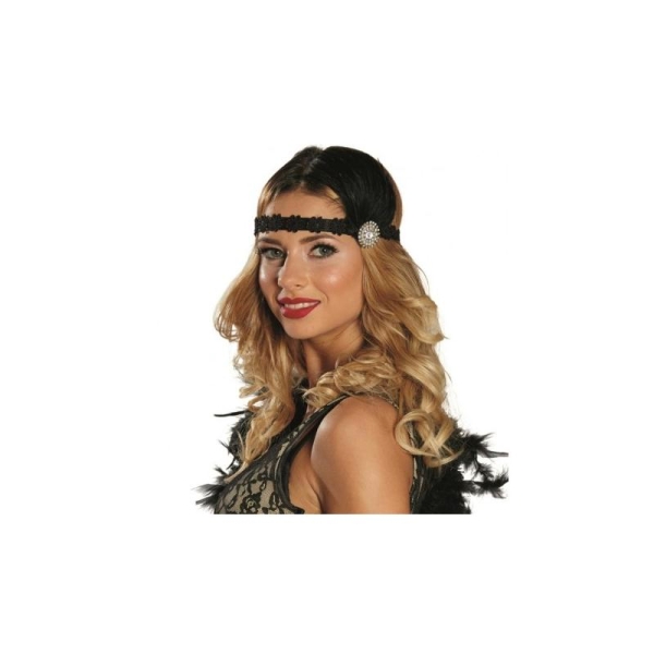 Bandeau charleston noir femme avec plumes Taille:Unique - Déguisements  adulte - Creavea
