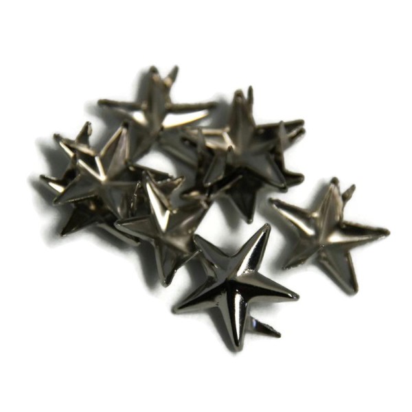 10 Griffes Étoile argentée pour personnalisation 14,5mm - Photo n°1