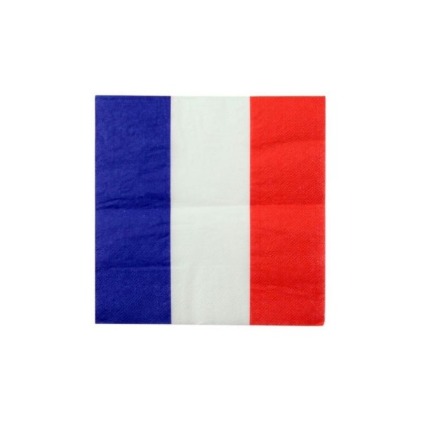 Serviettes de table France drapeau Franà§ais les 20 - Photo n°1