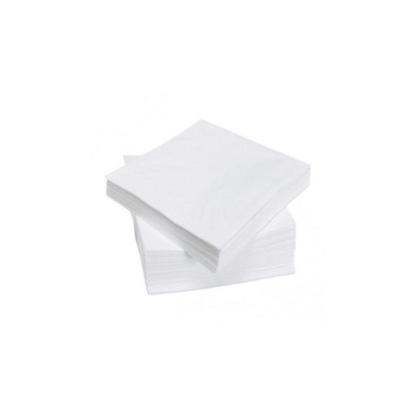 Serviettes papier blanc 1er prix les 100 - Photo n°1