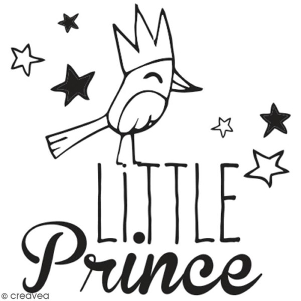 Tampon en bois Aladine - Little prince - 4 x 4 cm - Photo n°1