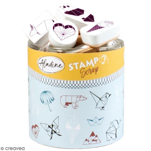 Kit de tampons Stampo Scrap - Origami - 30 pcs - Photo n°1