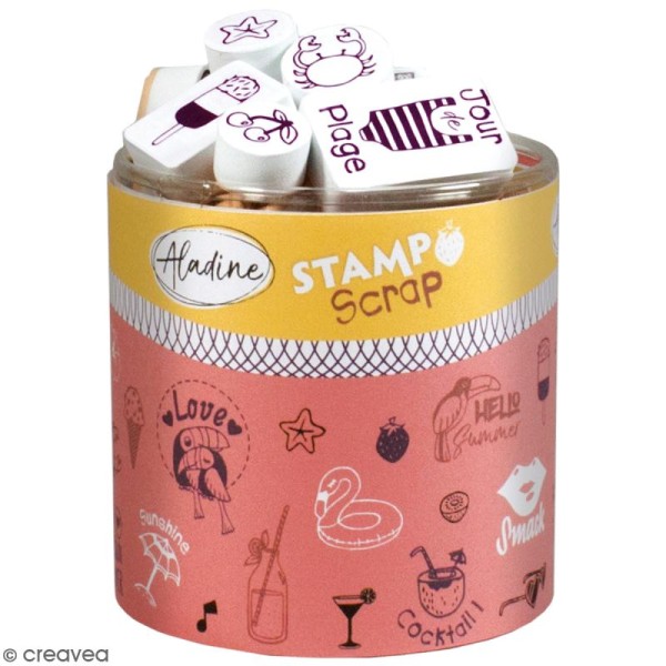Kit de tampons Stampo Scrap - Eté - 37 pcs - Photo n°1